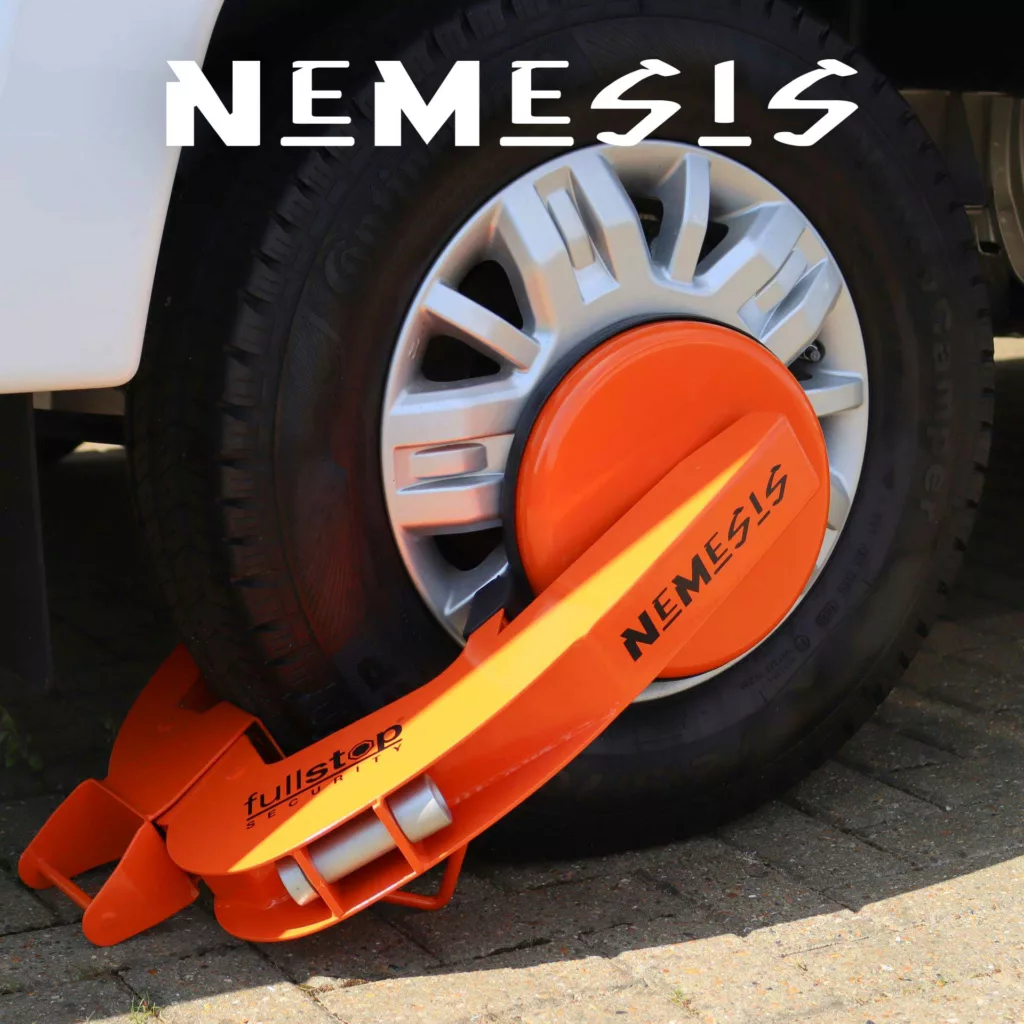 Nemesis wheel clamp caravan trailer