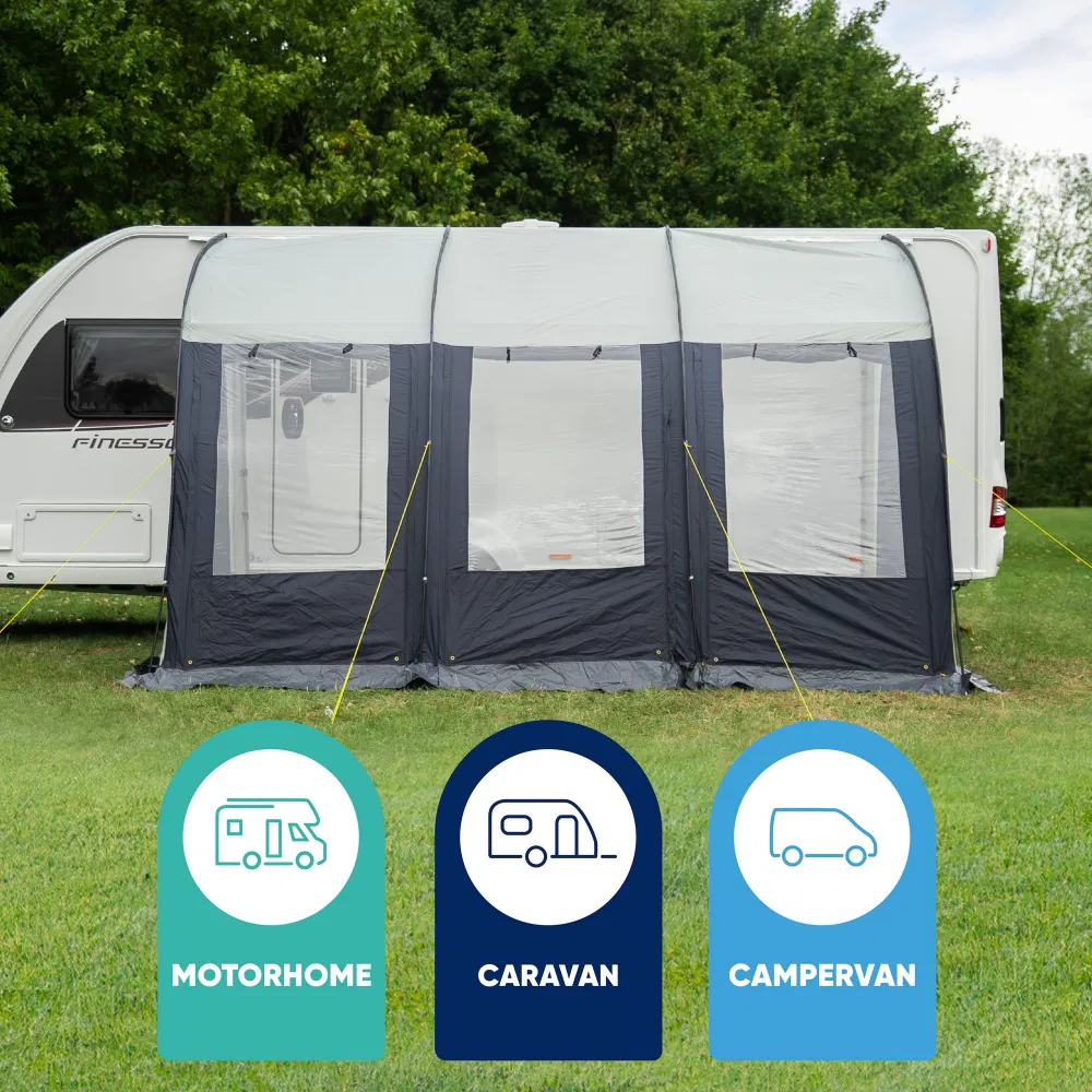 Leisurewize Ontario Porch Awning 390 Charcoal - Image 5