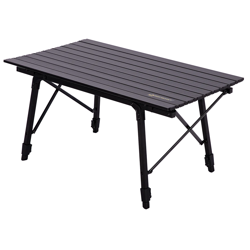 Quest Elite Brenig Slatted Table - Black - Image 3